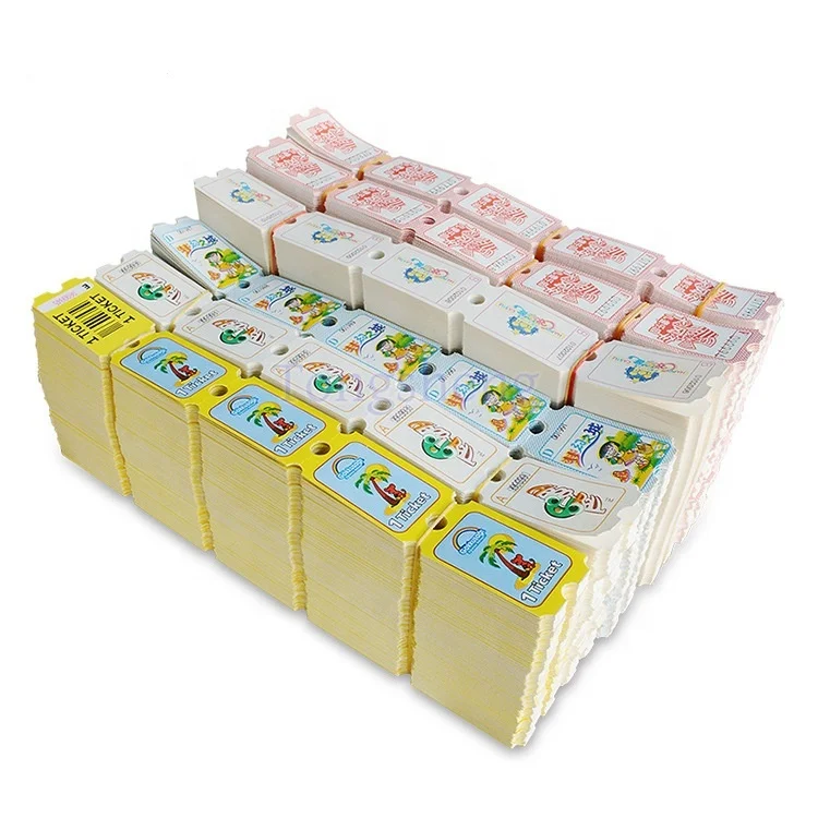 Factory Colorful Arcade Tickets Customised Lottery Ticket paper arcade redemption tickets paper