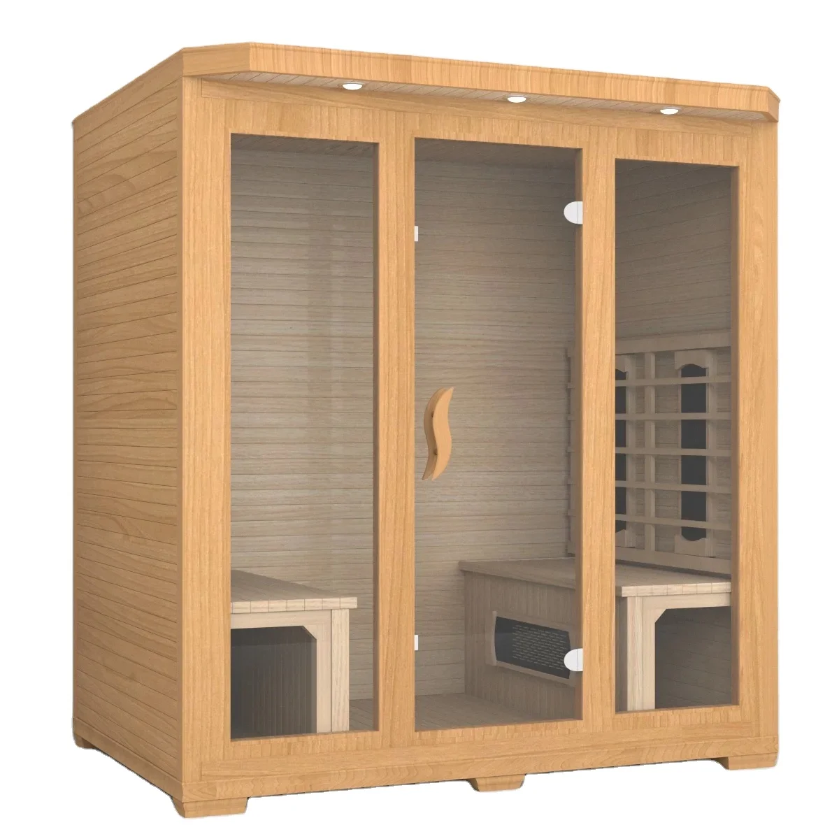 Factory price red ceder dry sauna wood far infrared sauna 3 person suna room sauna with heater