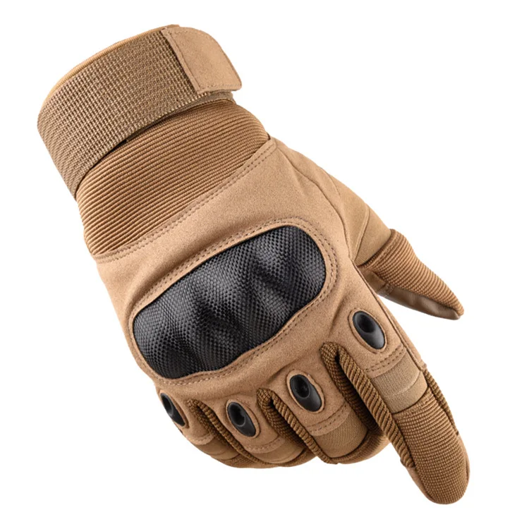 Multifunction Carbon Fiber Full finger hard knuckle tactical gloves high quality police tactical military Fighting gloves