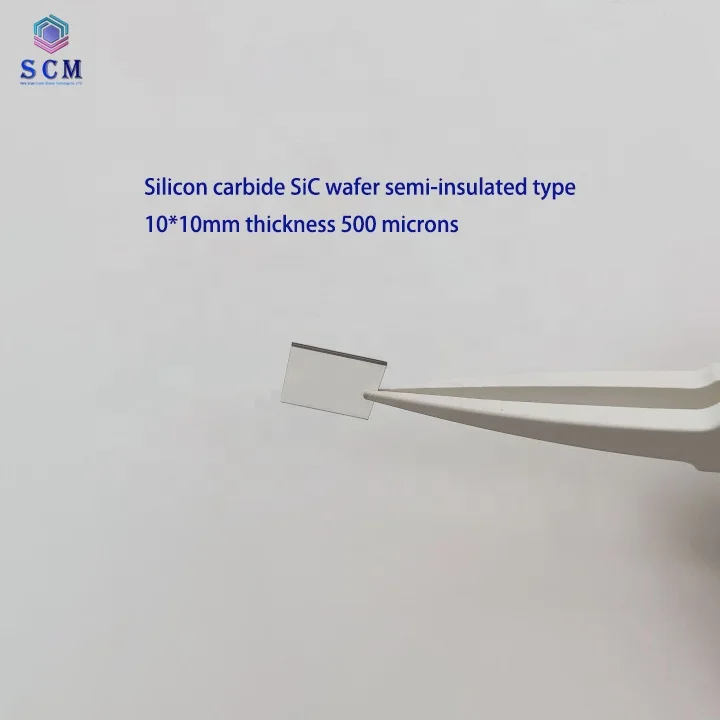 High purity semi-insulated silicon carbide wafer with SiC substrate for scientific research of 5G communication RF devices