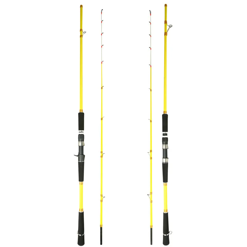 2.1m 2.4m Hard Casting handle straight handleFishing Rod Eva Handle Night Luminous Boat Fishing Rod