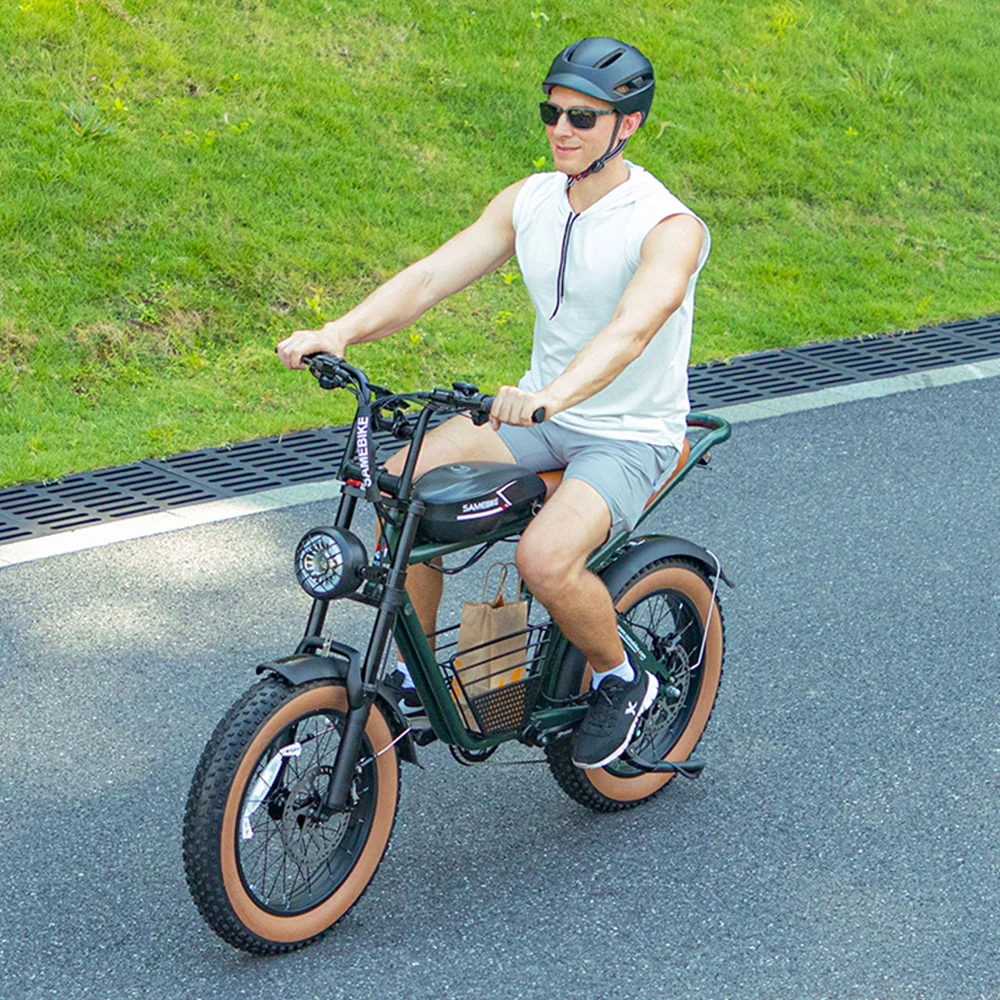 SAMEBIKE V6 V8 73 Стиль 20 дюймов 48 В 32 А/ч дальнего действия 1200 Вт электровелосипед с толстыми шинами Электрический горный велосипед электрический 2 батареи