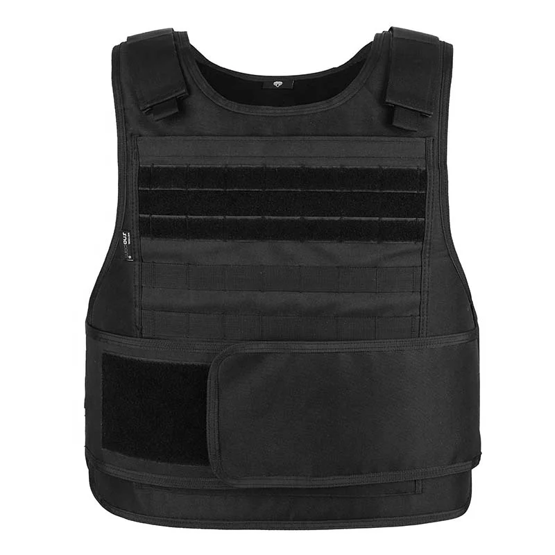 KMS Ready Wholesale Outdoor Security Hunting Protective Adjustable Size Black Chaleco Tactico Body Vest Tactical Plate Carrier
