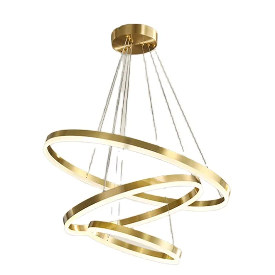 Modern Ring Led Ceiling Chandeliers for Living Dining Room Loft Hanging Lamp Home Decore Accessories Indoor Lighting Fixtures