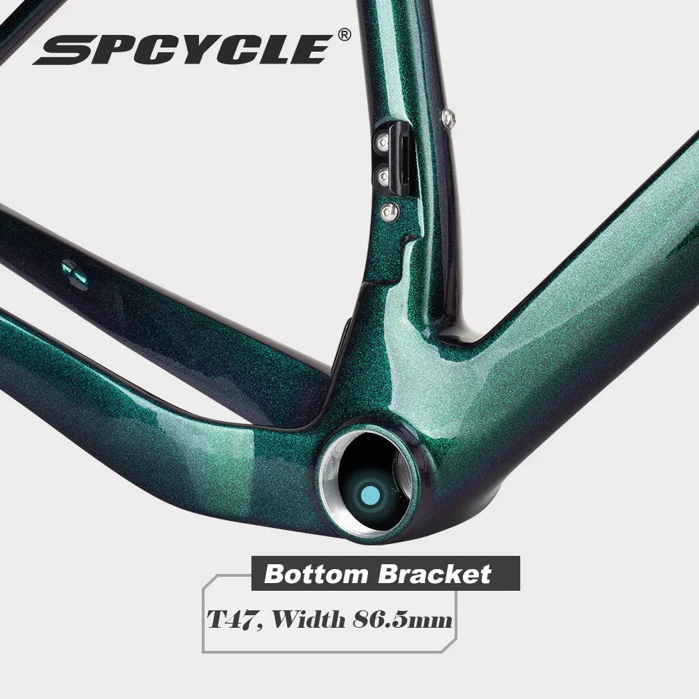 2023 New Gravel Frame 700x47C T47 Disc Brake All Internal Cable Carbon Gravel Bike Frameset