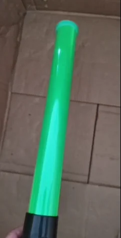 High Brightness Dry Battery 29cm Length Green Color LED  Alternating Flashing Safety Signal Wand Traffic Baton Light