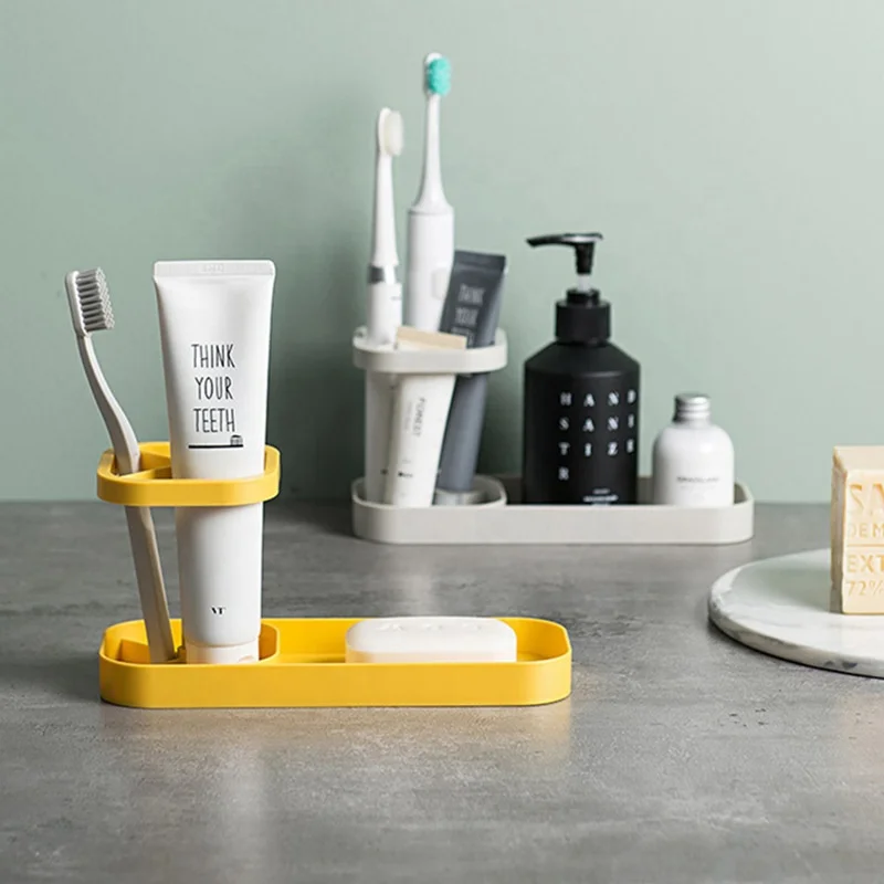 
Toothbrush holder bathroom storage box bathroom wash washstand toothbrush rack Cup organizing rack toothbrush stand 