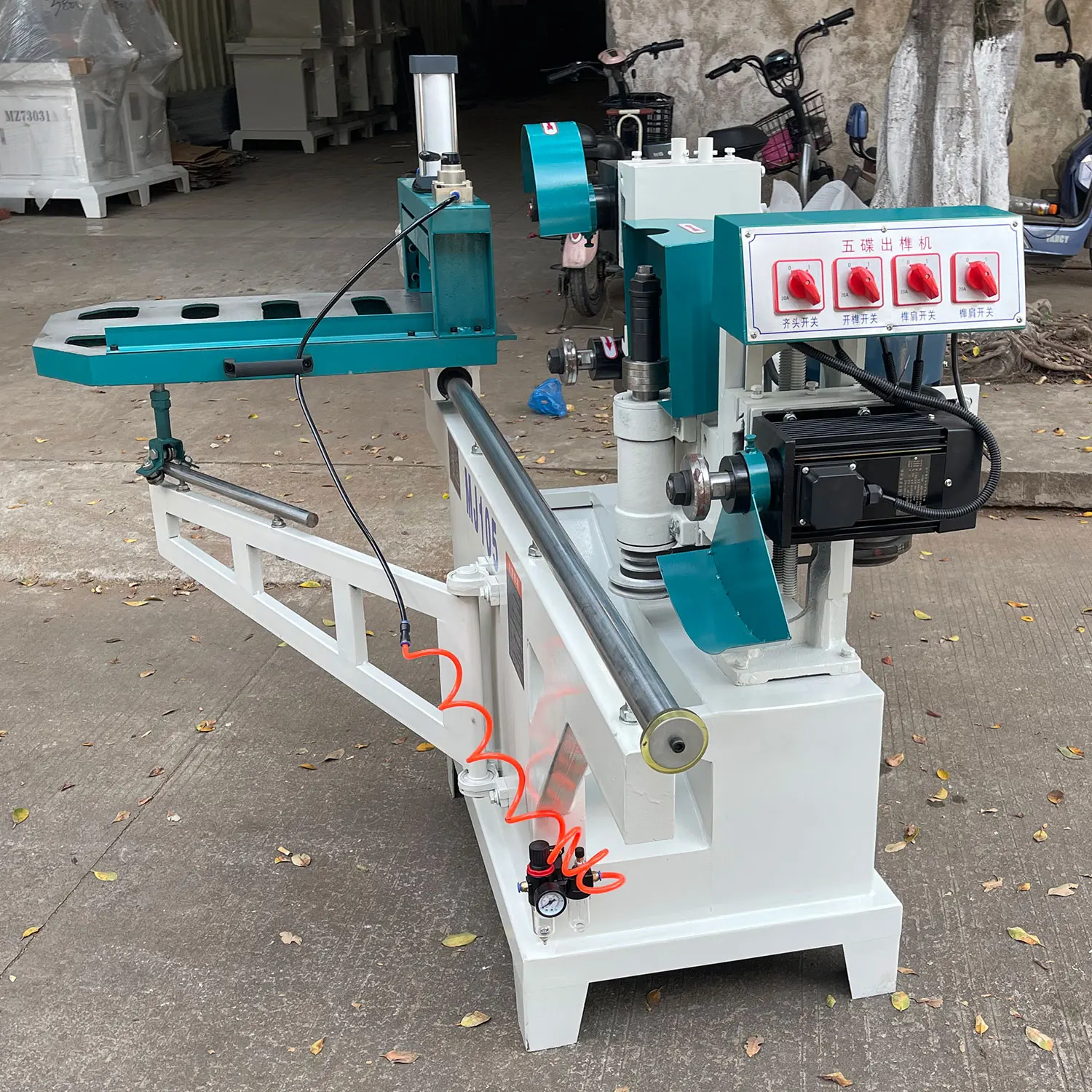 Five saw blade tenon cutting machine MJ105 single guide rail square wood mortise machine