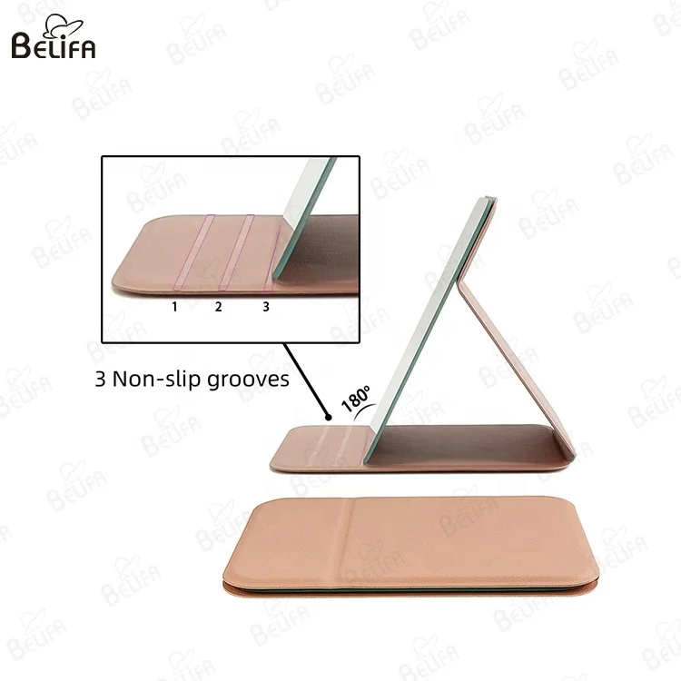 hot selling item Portable makeup mirror HD double-sided foldable mirror student touch up mirror can be customized logo
