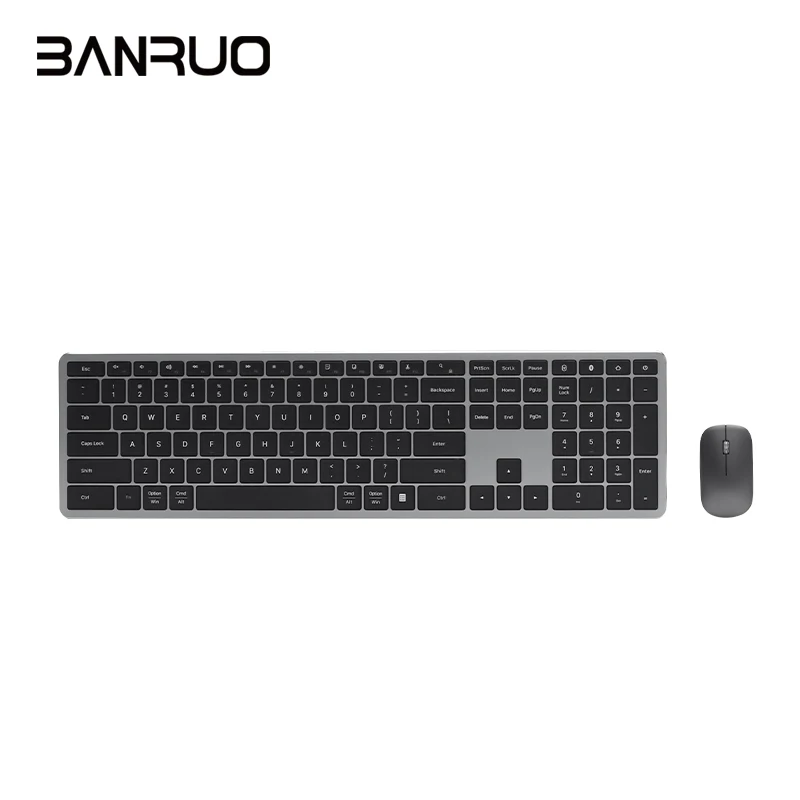 TOP Seller Multi-Device Bluetooth Keyboard Mouse Full Size 2.4GHz Rechargeable Wireless Keyboard Mouse Combo