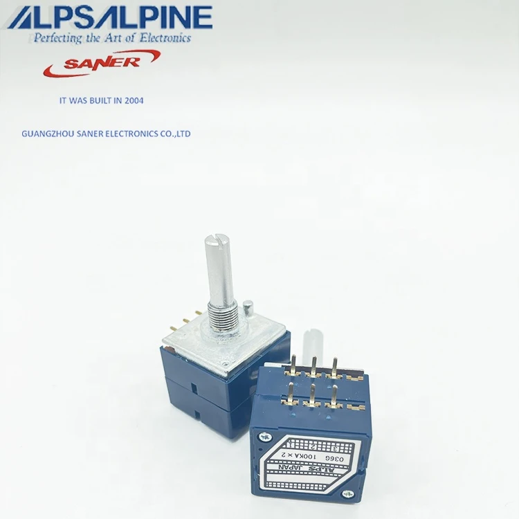 ALPS RK27112A00CC 100K  27mm Size  Metal Shaft Type Made in Japan Rotary Potentiometer fader