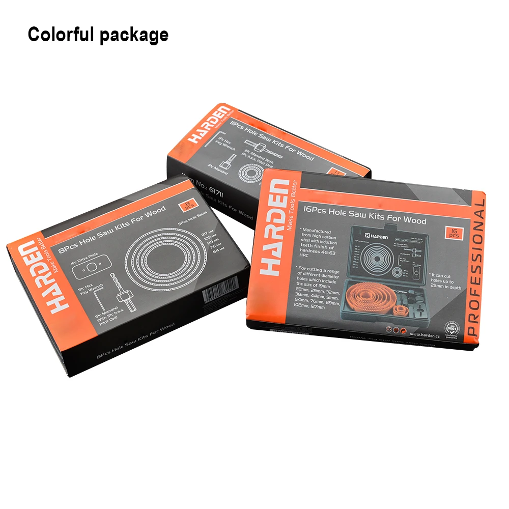 16Pcs Wood Hole Saw Cutter Set Carbon Steel Hole Saw Drill Bits For Gypsum Board Wood Plastic