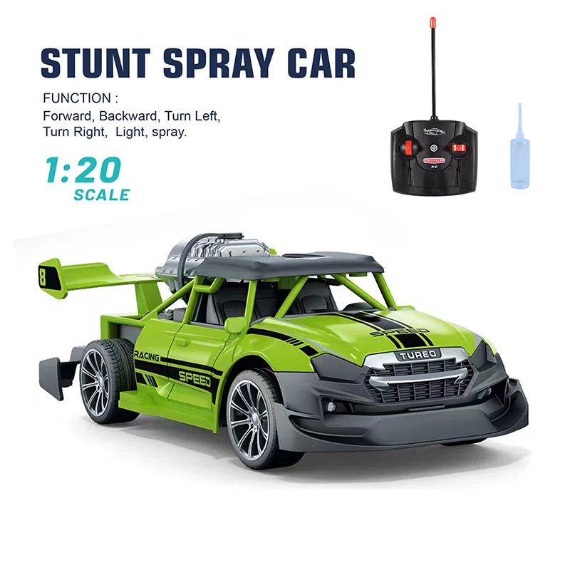 1:20 Spray RC Car Racing with Light Spray Remote Control Drift Car Toys Children Boys Gift 2.4G Kids High Speed Vehicles
