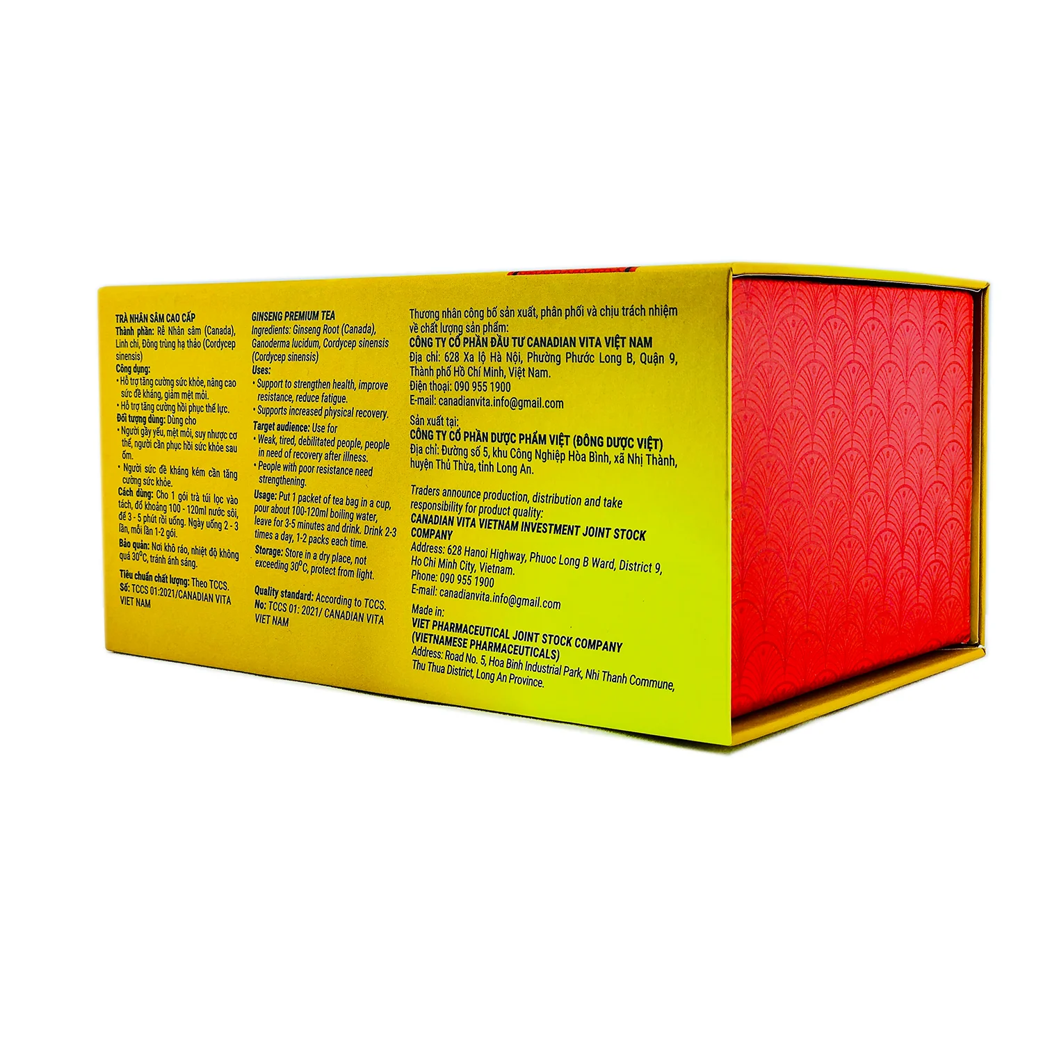 
Ginseng - Cordyceps Tea Good For Health Easy To Use High Quality Product Herbal Tea Reishi Mushroom V-Store Private Label 