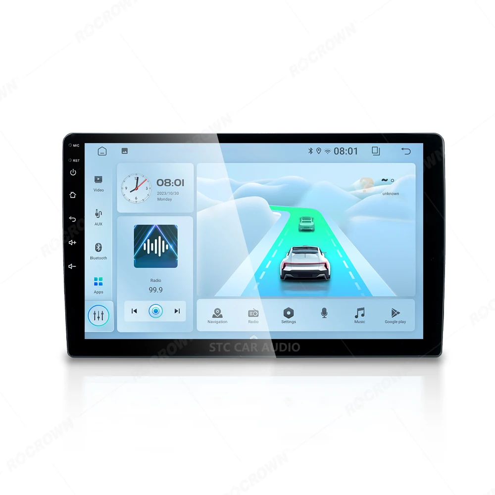 Portable 9/10 inch QLED Capacitive Touch Screen Multimedia Carplay Android Auto supported Android Car Radio