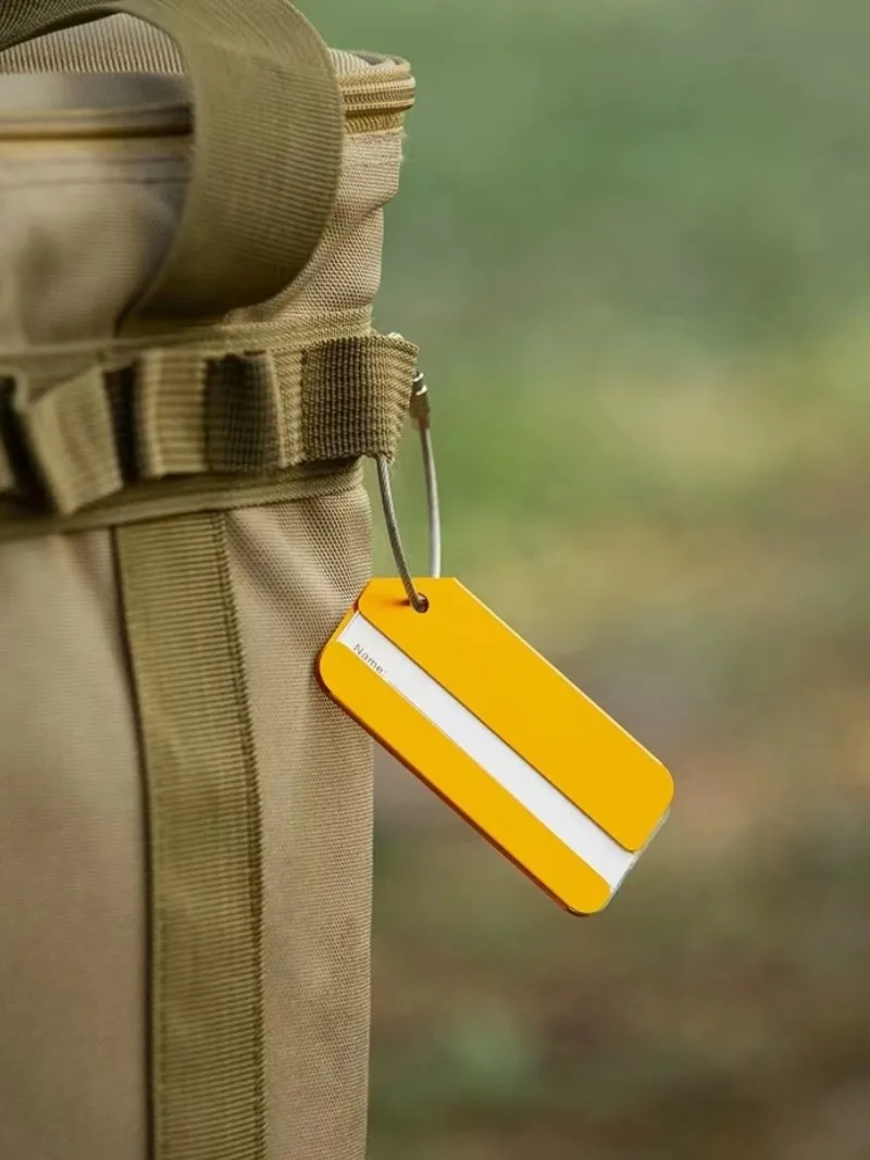 Custom Personalized Blank Aluminum Metal Luggage Tag Laser Cutting Black Anodized Metal Travel Luggage Tag