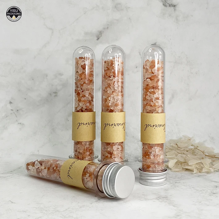 Childproof Clear Transparent Packaging Plastic PET Tube Custom F22X115mm Clear Plastic Tube with Child Resistant Lid