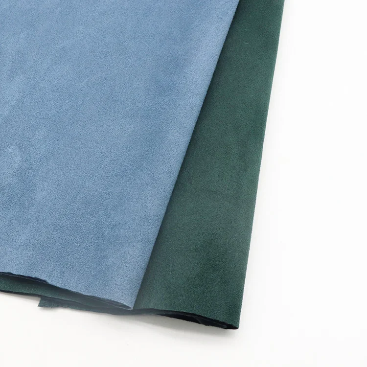 Trendy design custom french brush back polyester spandex blend dyeing suede fleece fabric for jacket