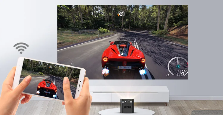 Factory BYINTEK P19 Support WIFI-Display Projector Pocket Mini 1080P DLP Projector Smart 3D with Battery Projector for Home