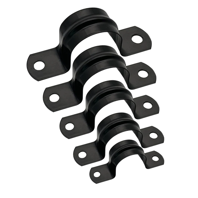 Sheet Metal Fabrication Stamping Bending Service Polished Stainless Steel Zinc Rubber Plated Spring Steel U Shape Pipe Tube Clip