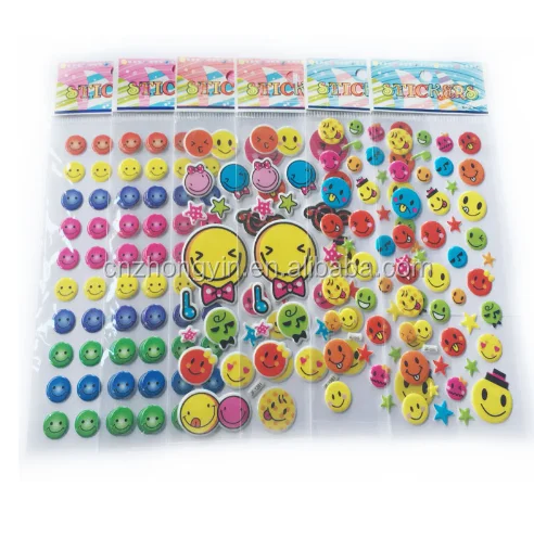 Custom Kawaii Puffy Stickers Sheet Cute EVA Foam 3D Puffy Stickers Cartoon Animals Stickers for Kids Children Scrapbooking Gifts