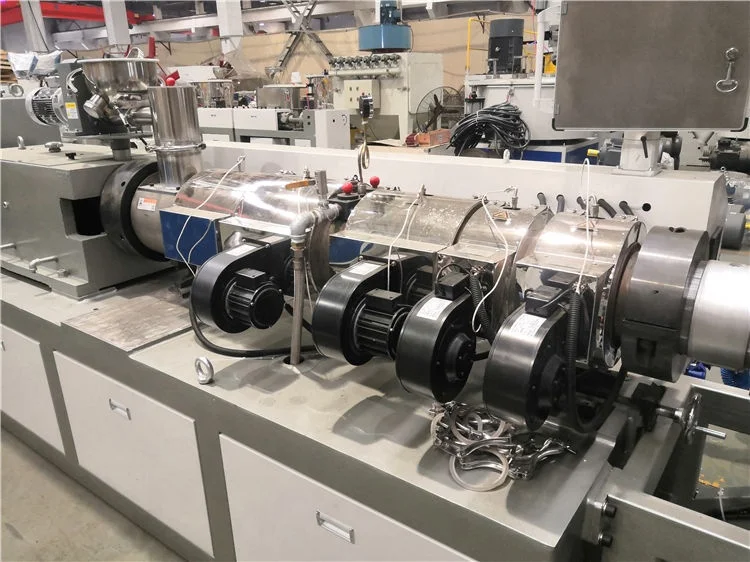 SJSZ80/156 conical twin screw PVC/WPC plastic extruder machine