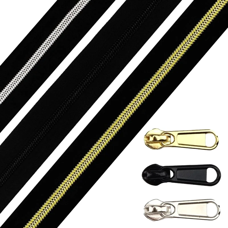Wholesale Factory Open-Type Polyester Nylon Coil Zipper with Teeth Close End for Diving Suits Boots Raincoats Shoes Garments