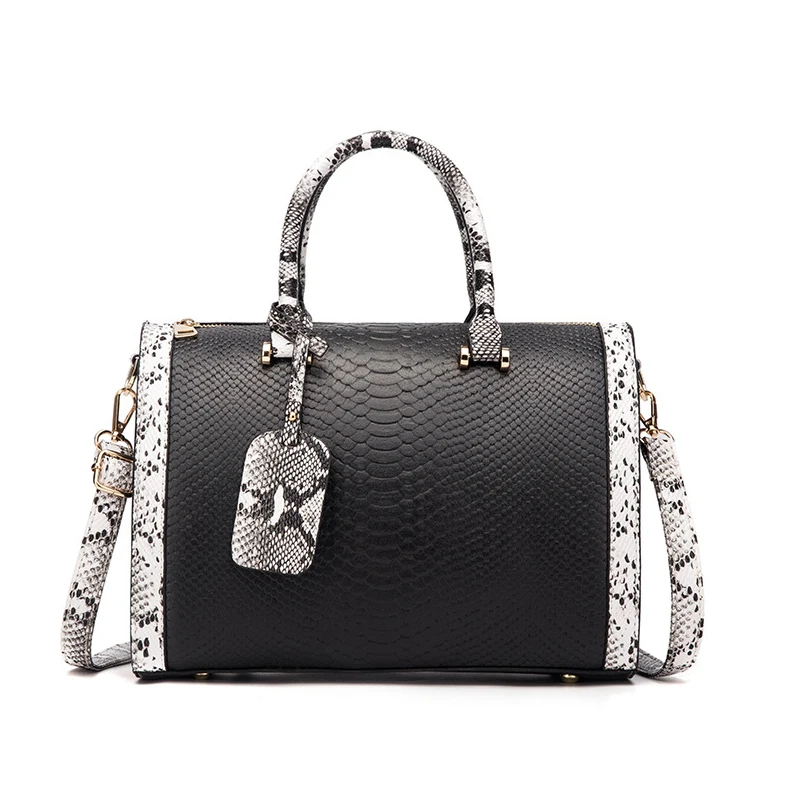 Wholesale High Quality Barrel Shaped PU Leather Woman Handbag Shoulder Satchel Purse Bags