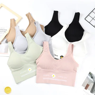 Оптовая продажа, женское беспроводное нижнее белье для фитнеса, жилет, противоударный бюстгальтер пуш-ап для бега и спортзала