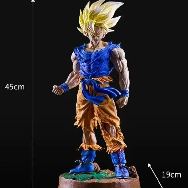 45cm Dragon Balls Goku Super Saiyan Action Figures Pvc Collectibles Statue Model Anime Figurine Dragon Balls Z Action Figures