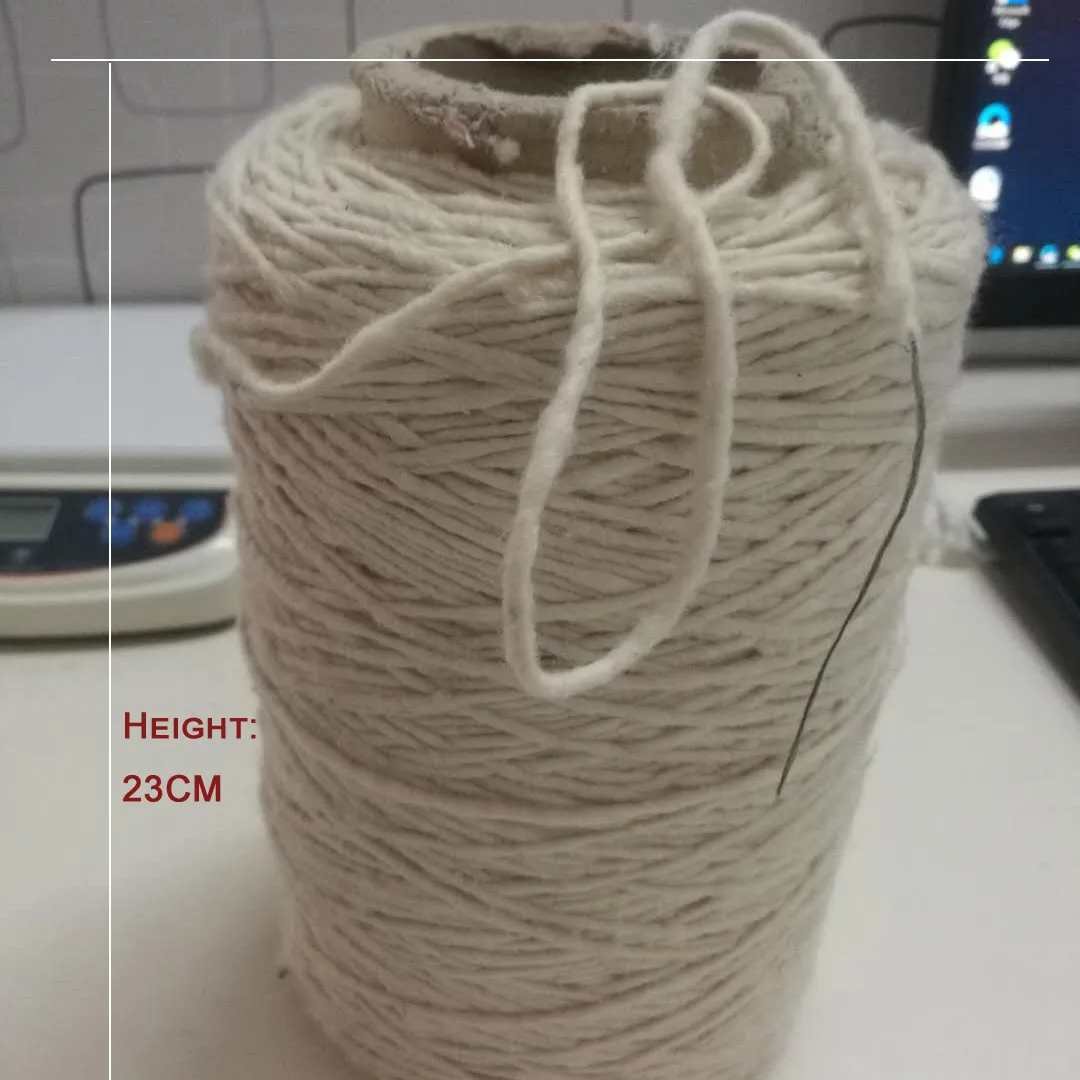 Ne 0.5s/4 open end recycled cotton mop yarn