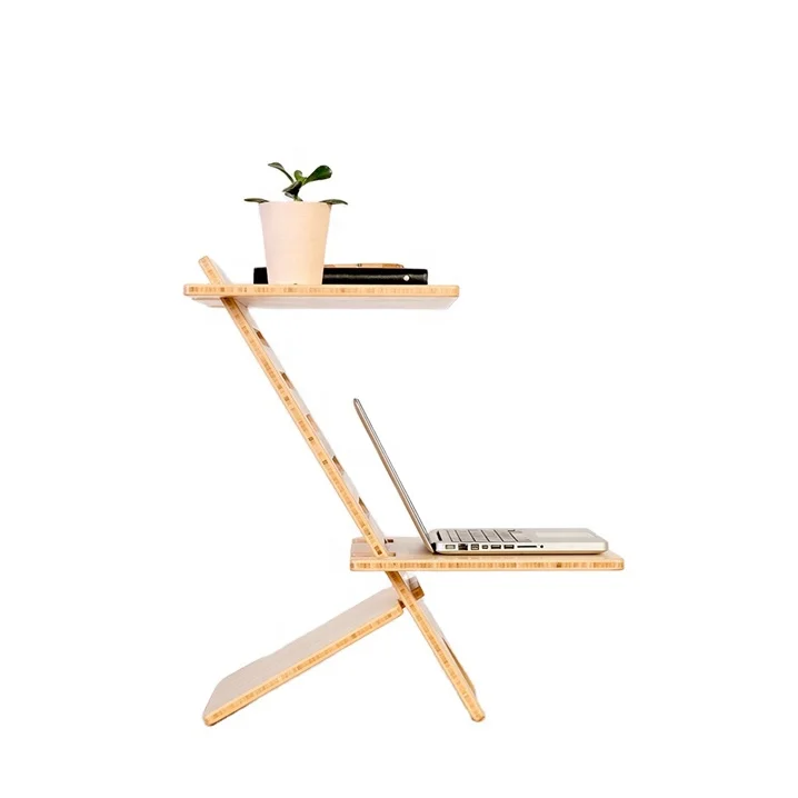 Bamboo laptop computer table stand portable laptop desk for office desk