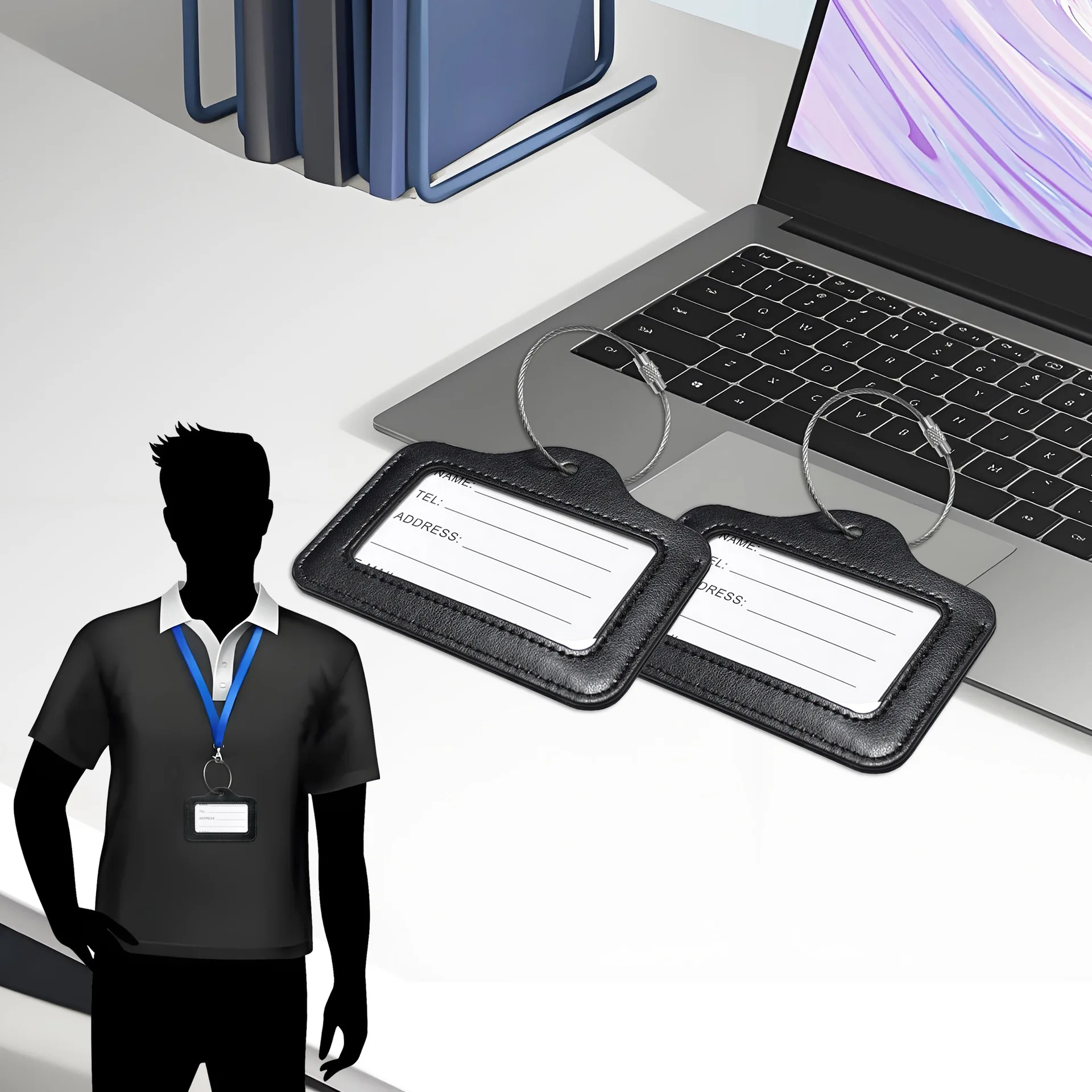 Heat Sublimation Blank For Custom Printed Work Card Luggage Tag Card Bag Holder Thermal Transfer Blank Travel Mark Card Sleeve