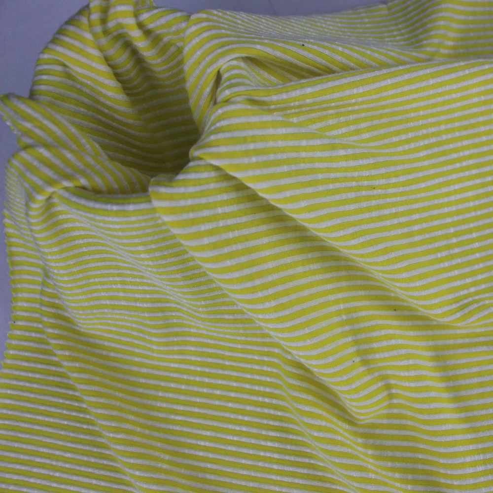 Лидер продаж 2021, абсолютно новый дизайн, 53% вискоза, 45% поли, 2% пролетная пряжа, окрашенная полосатая футболка