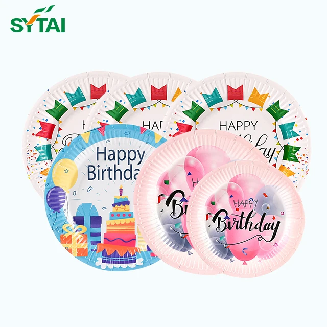 Popular Sugarcane pulp tableware disposable custom paper plates disposable plates for burgers biodegradable plates