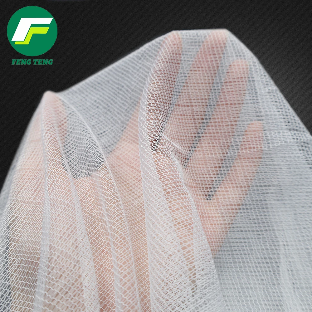 105 New Type Dacron 100% Polyester Breathable White Knitting High Stretch 0.15 Thickness Backing Fabric For Leather