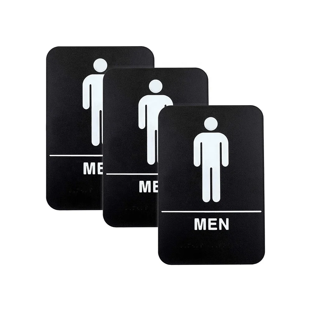 Custom All gender Neutral Bathroom Signs Symbol Toilet Door Signs Washroom Restroom Sign