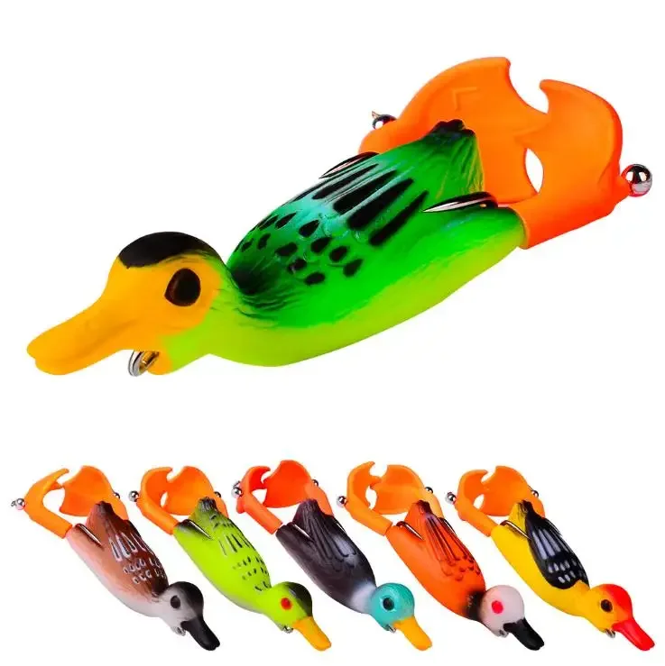 Propeller Fin Duck Fishing Bait 9cm-11.5g Duckling Soft Bait Bass Rubber Silicone Resin Simulation Lure Bait