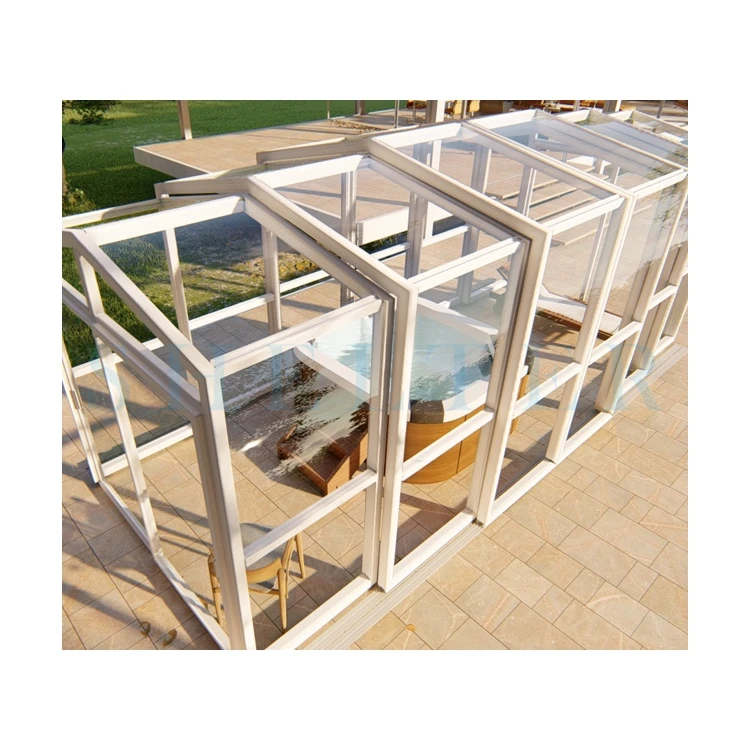 Outdoor Hot-tub Enclosures, Swimming Pool with Retractable Roof