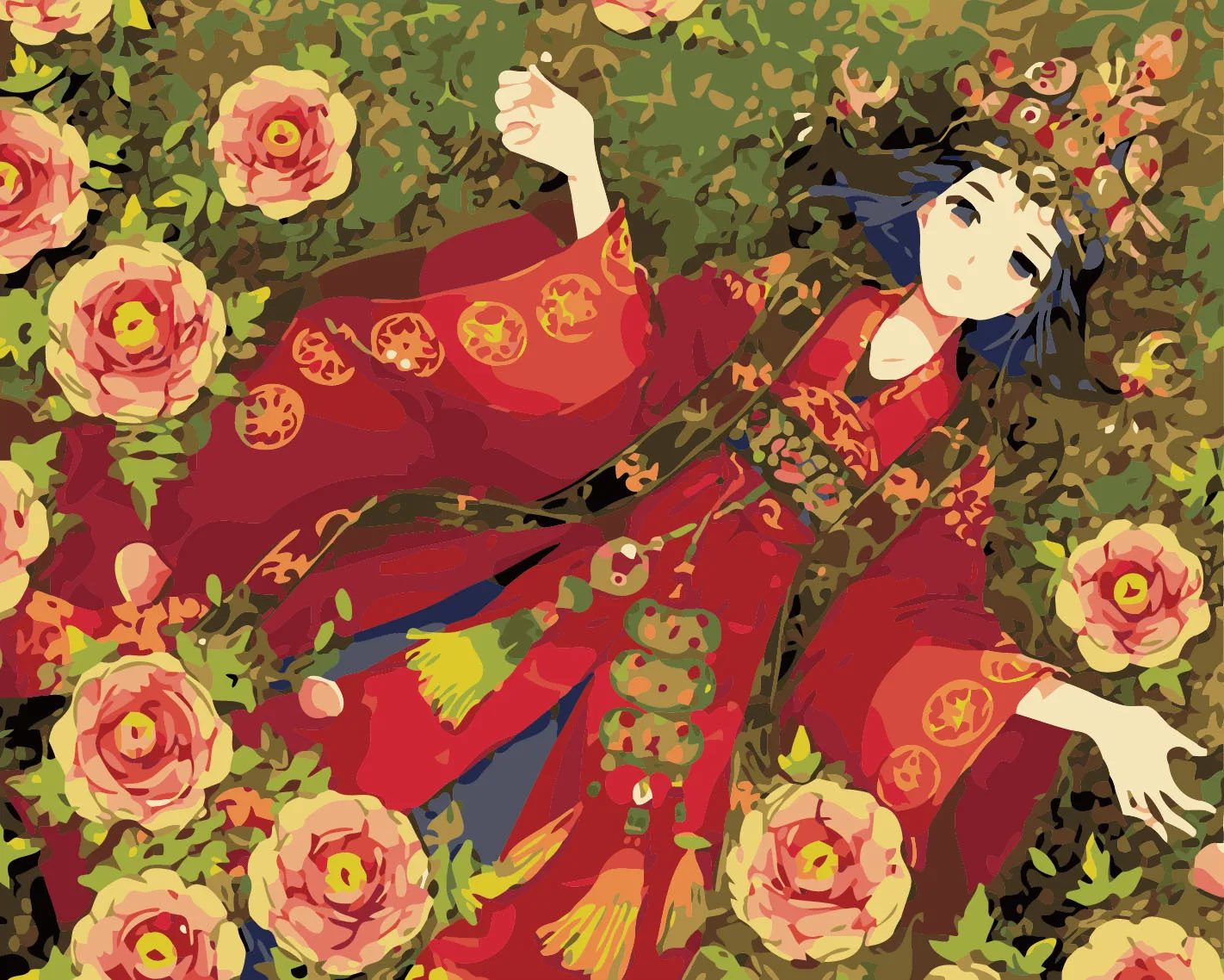 
Hand Painted Oil Painting Canvas Painted Anime Characters 