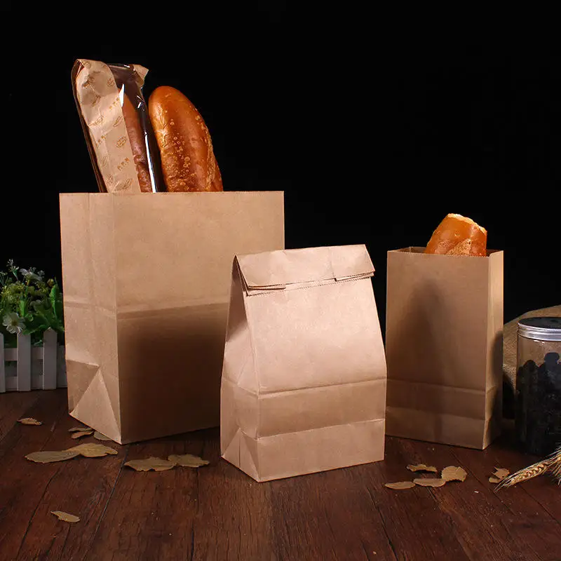 biodegradable kraft paper packaging bag for food hot sale high quality fruit paper bag food eco