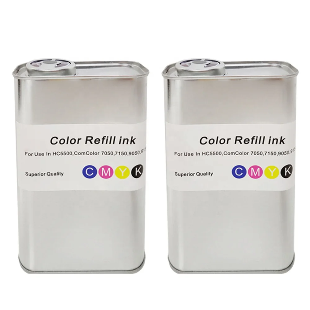 Comstar Factory High Quality 1L/Bottle Refill Ink and Chip for Risos Comcolors 3050 7050 9050 9150 7150 HC5500 Ink 7050