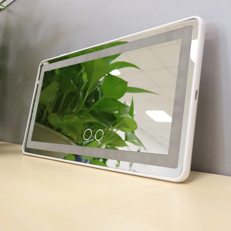 Touch Switch 3 Light Modes Adjustable Fasten On Car Rechargeable Car Visor Vanity Mirror