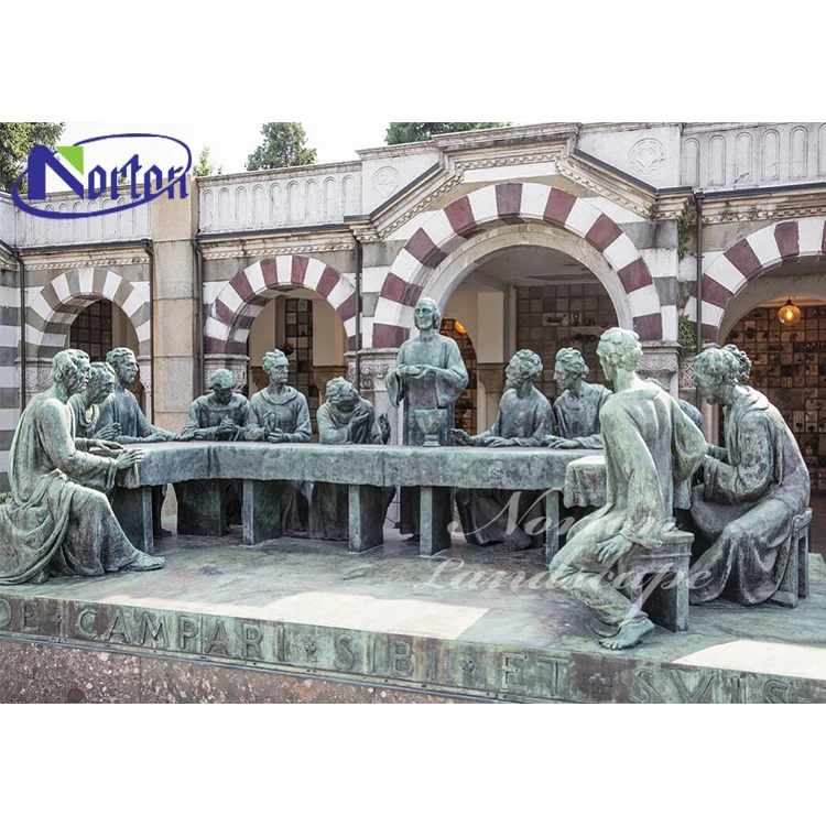 Home Decoration Hand Carved Stone Marble Wall Art Relief The Last Supper Stone Sculpture For Sale