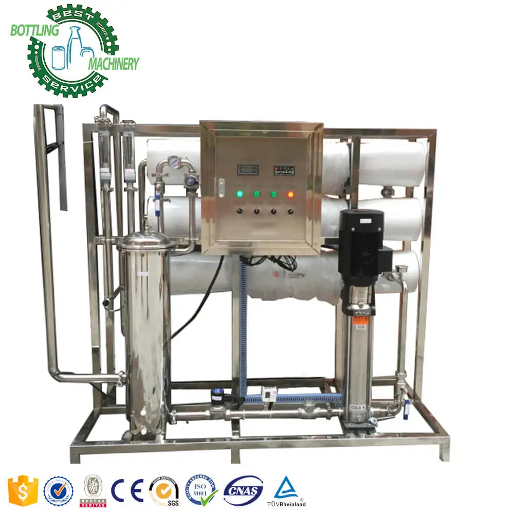 5000LPH Cartridge filter aspetic sterile tank PP cotton TDS meter Reverse Osmosis mineral spring water purification machine