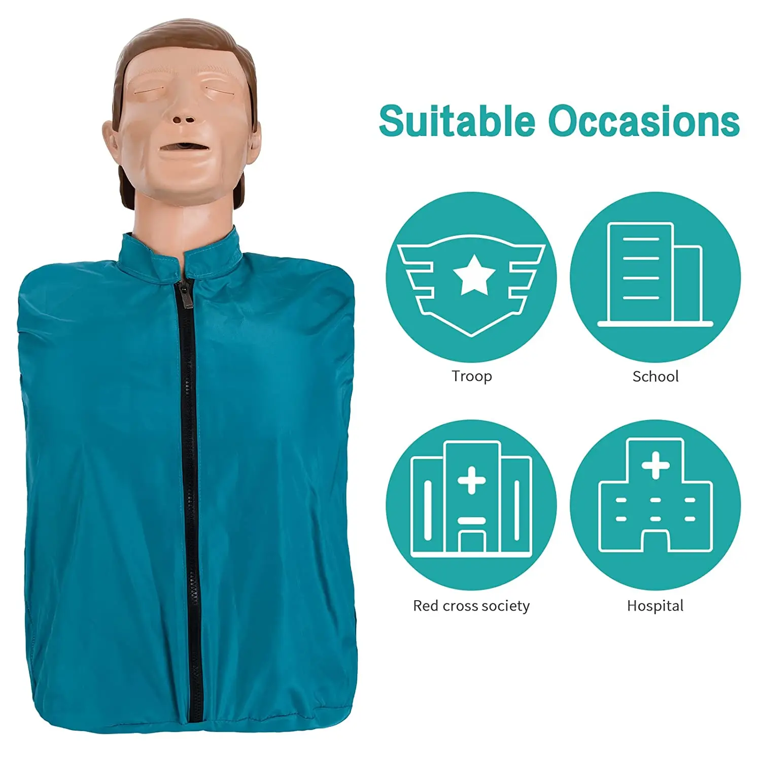 Medical science wholesale price life size half body CPR training kit customize CPR for manikin educational equipment