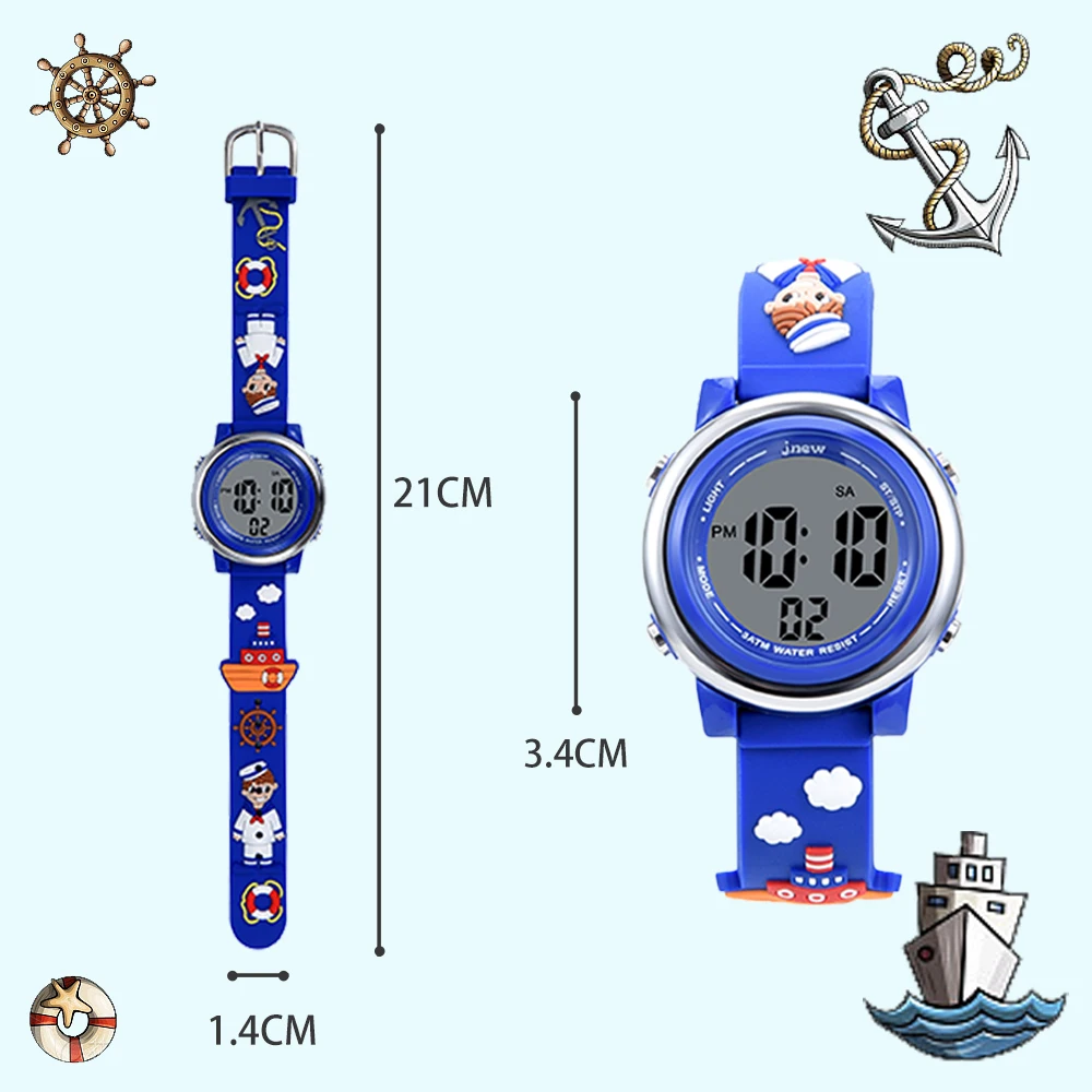hot sale navigator waterproof kids digital watches with cartoon character custom Digital watch for kids
