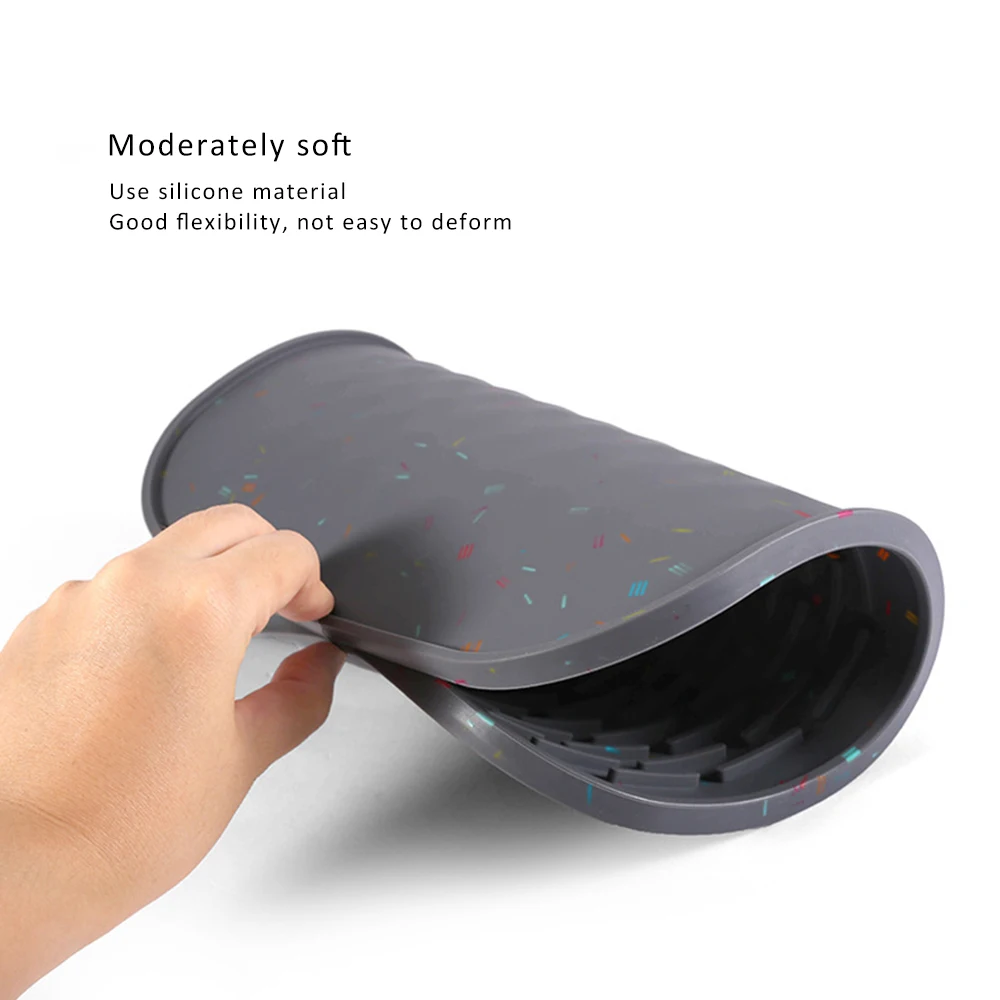 Travel fordable slow microfiber automatic waterproof no spillnon-skid pet with silicone lick mat feeder bowls pet dog food mat