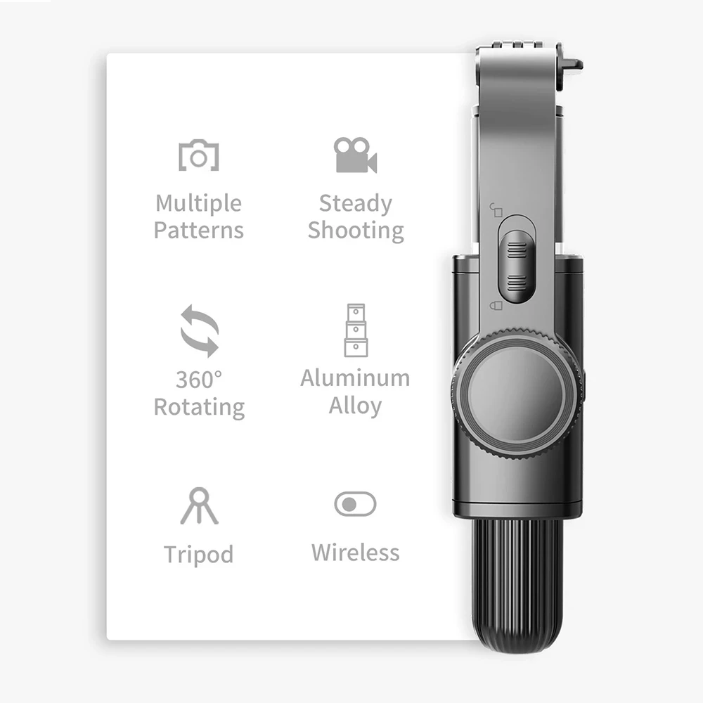 L08 gimbal Стабилизатор камеры Спорт-доказательство Gimbal камера Смарт селфи палка Складная Вращающаяся селфи-палка для gopro