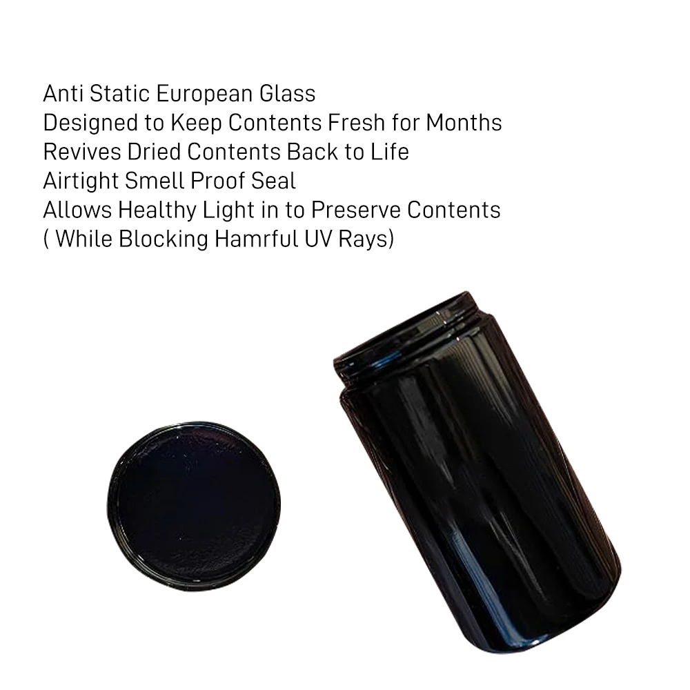 Stash Jar Smell Proof Container or Herbs UV Light Protection for Herbs & Spices Seasoning and Kitchen Organization & Storage